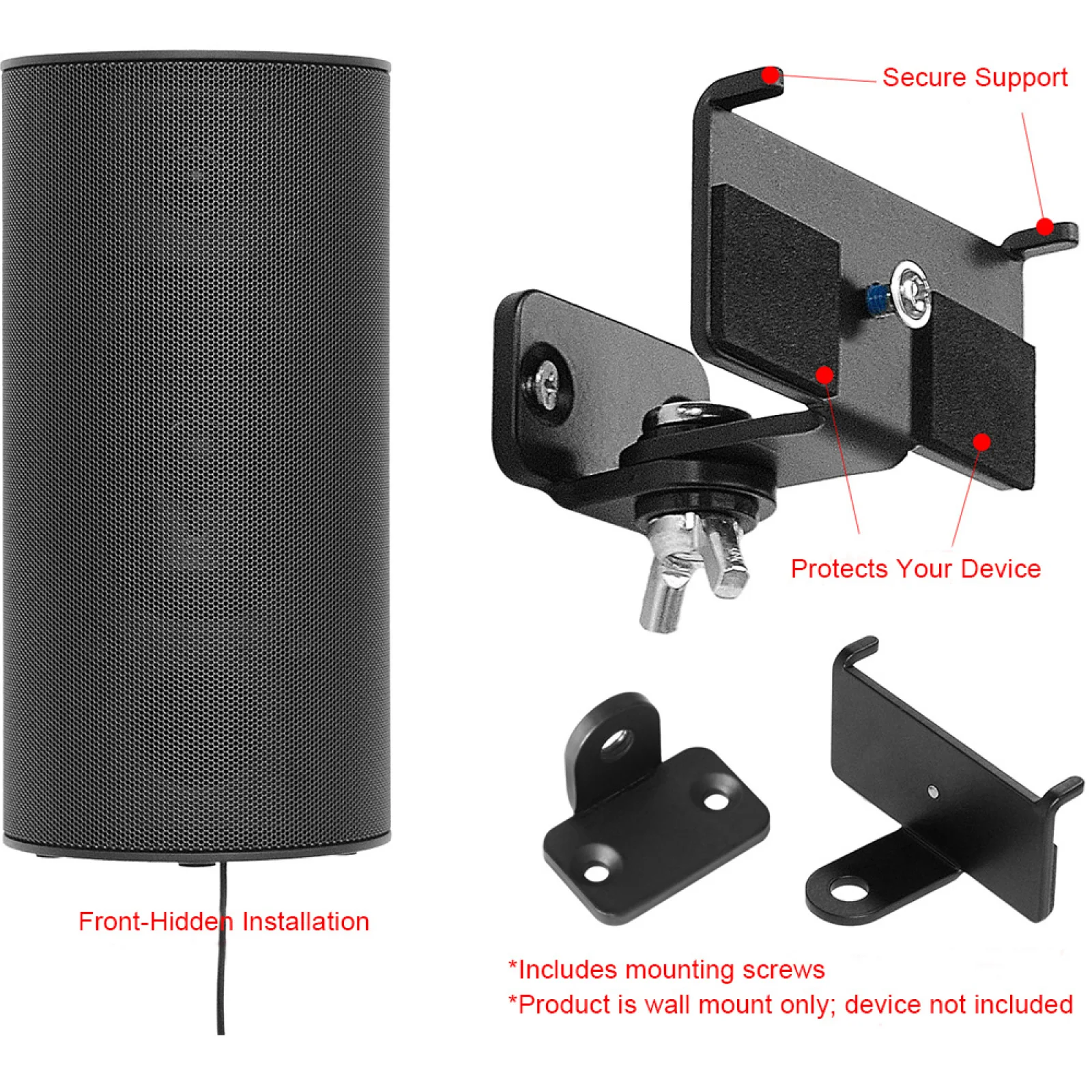 Para Sony HT-S60 Home Theater montaje en pared envolvente trasero, soporte de montaje en pared para altavoces sonido envolvente trasero y altavoces de estantería