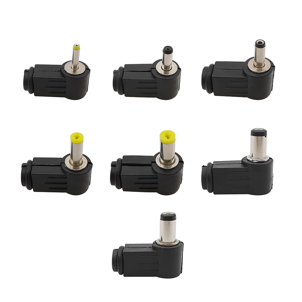 1/2/5Pcs DC Power Male Plug Welding Connector 90 Degree Right Angle 2.5x0.7 3.5x1.1 3.5x1.35 4.0x1.7 4.8x1.7 5.5x2.1 5.5x2.5 mm