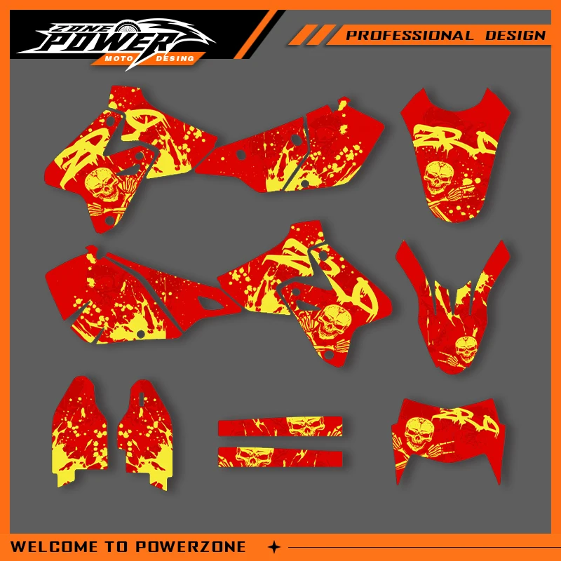 

POWERZONE Motocross Graphics For SUZUKI Background Sticker Decal Kits For DRZ400-S-SM-E 400cc 1999 2000-2022 Customized Number