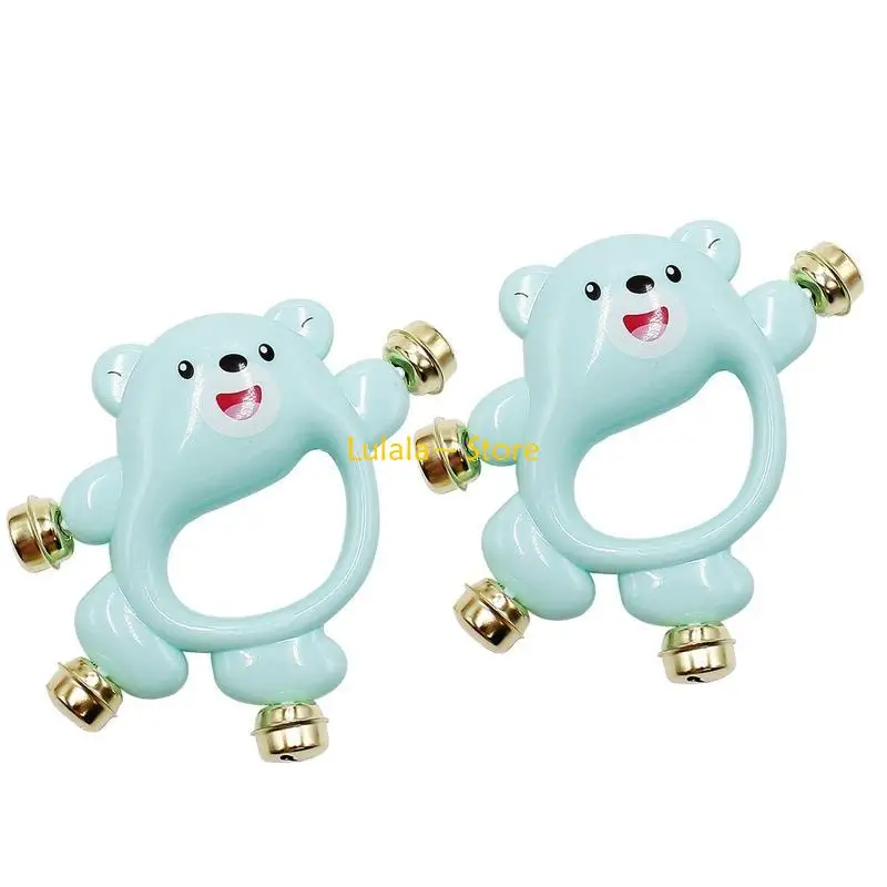 Y4qa musical bebê handbell sensorial treinamento do bebê chocalho brinquedo carrinho bebê acessórios