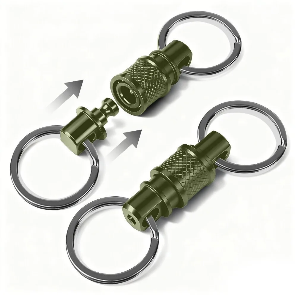 360 Degree Rotation Quick Release Keychain Fast Release Mechanism Multifunctional Design Detachable Keychain Clip Aluminum Alloy