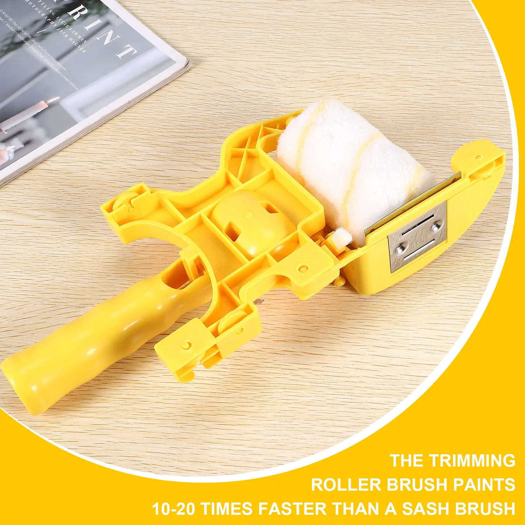 ABKW-Clean Cut Paint Edger Roller Brush Wall Ceiling Door Painting Roller Brush Painting Edging Tools For Wall Ceiling Door