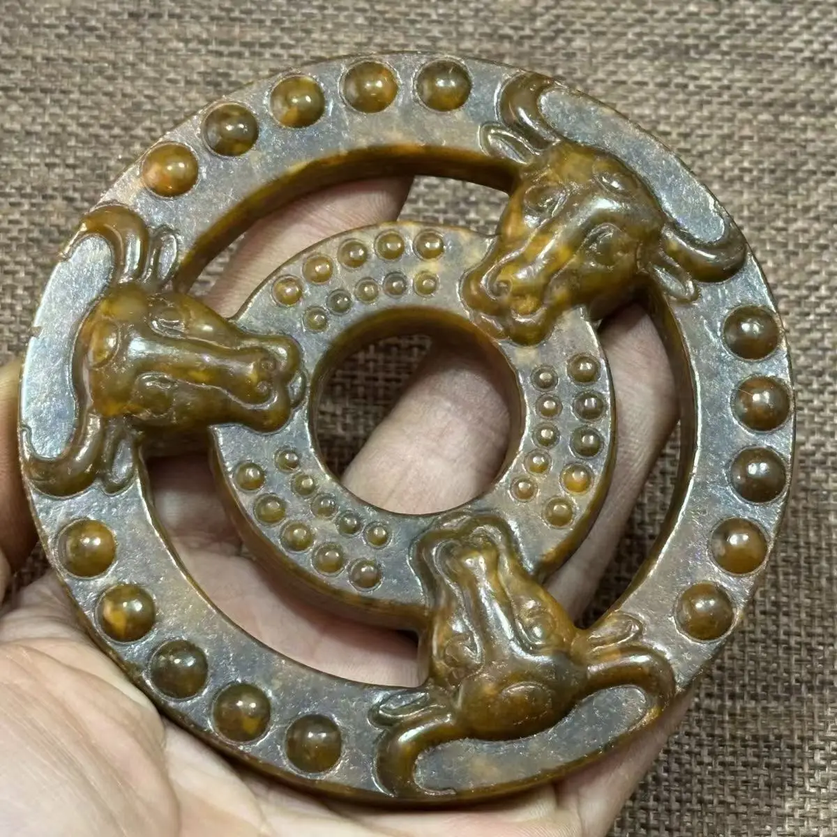 

China antique jade carving animal ornaments Collection Nice Art Work