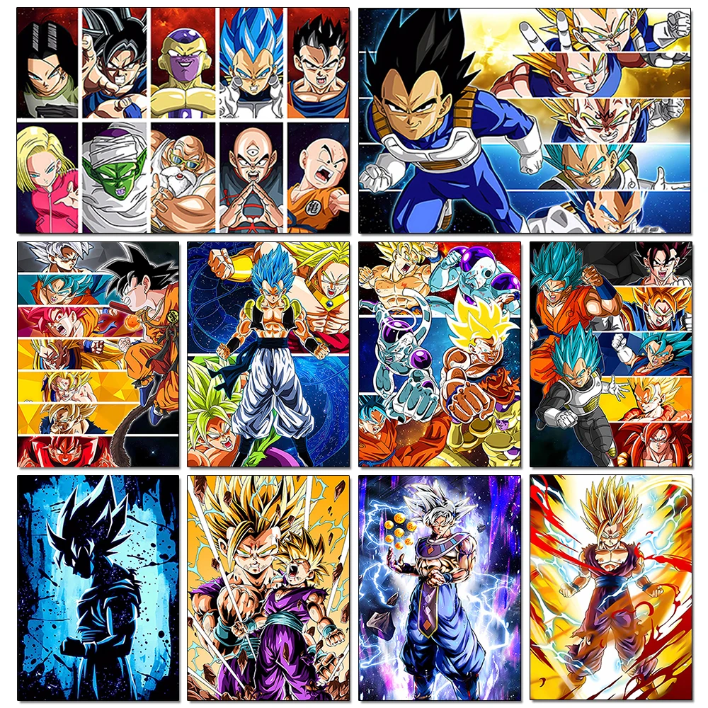 Resin Art Goku - 5D Diamond Painting Anime Super Saiyan