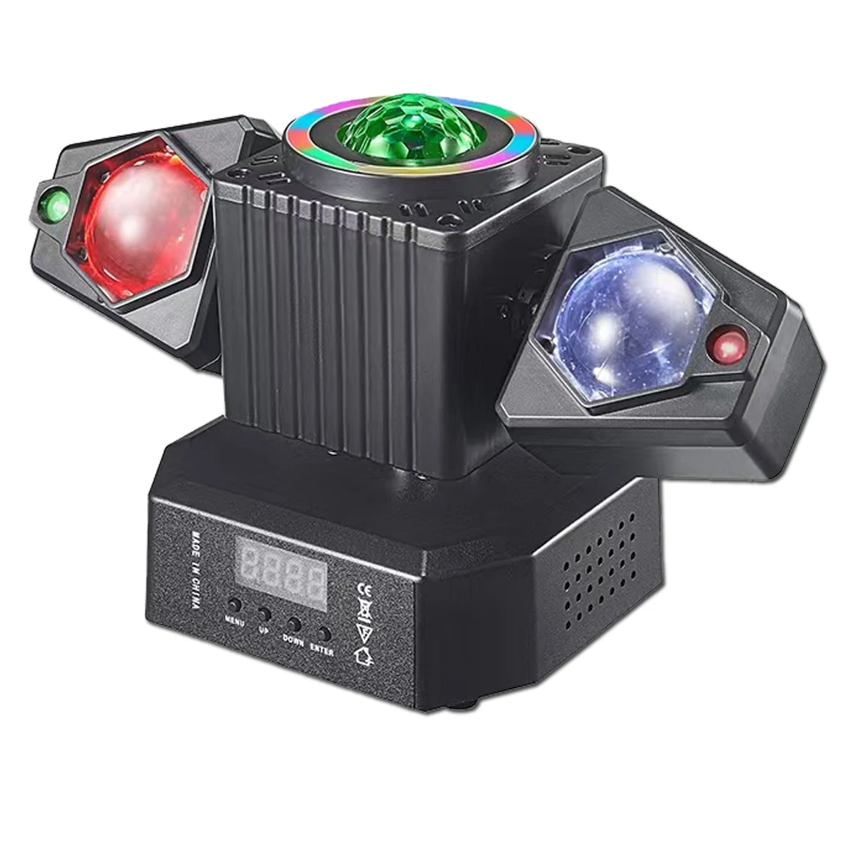 New Disco Party Light LED Halo Beam Laser Projector Light DMX Sound Control Rotating Strobe Magic Ball Lights For Wedding Bar DJ