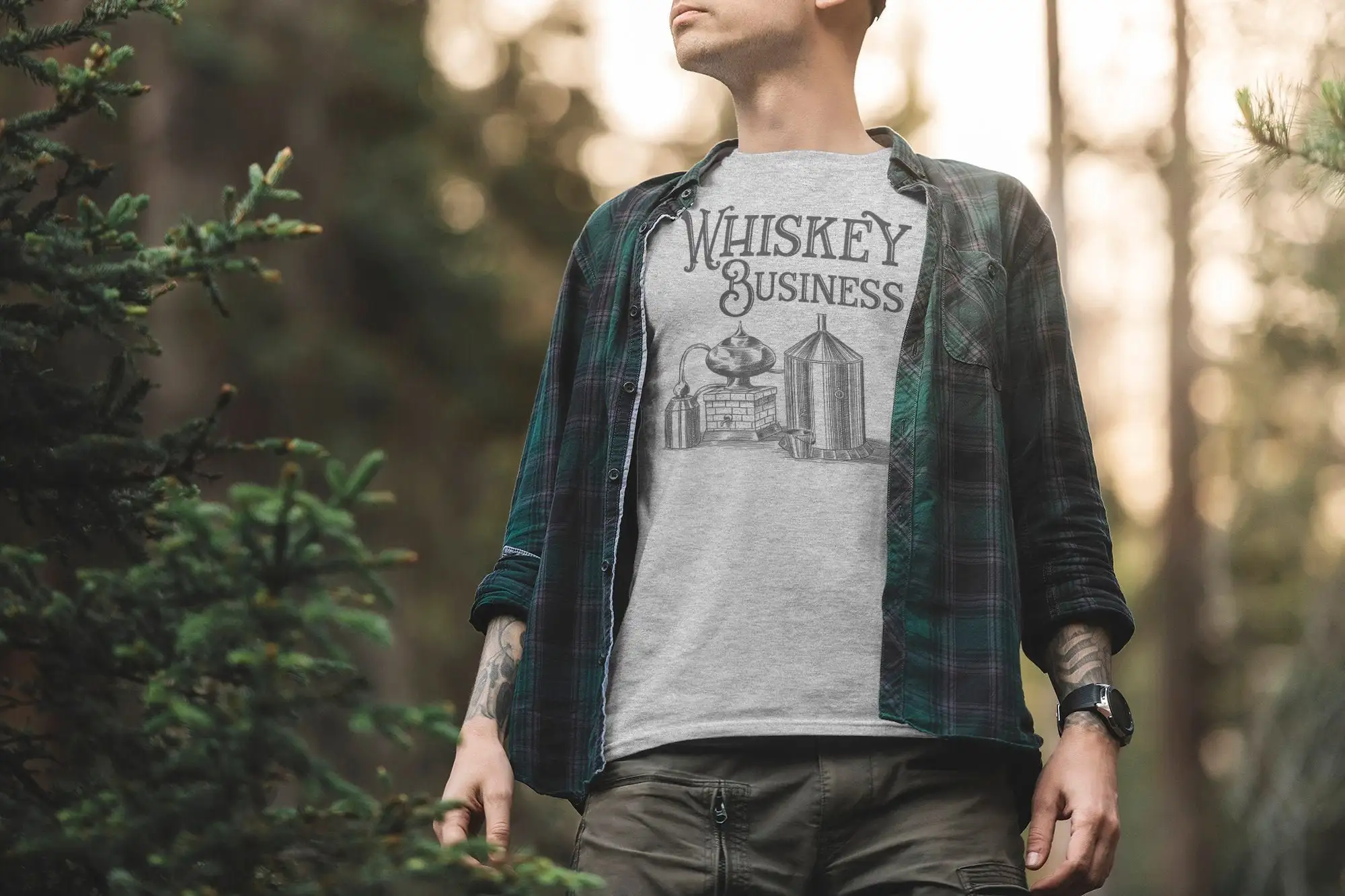 Whiskey Business T Shirt Bootlegger Still tee Funny distressed Bourbon lovers present Home bar decor for him