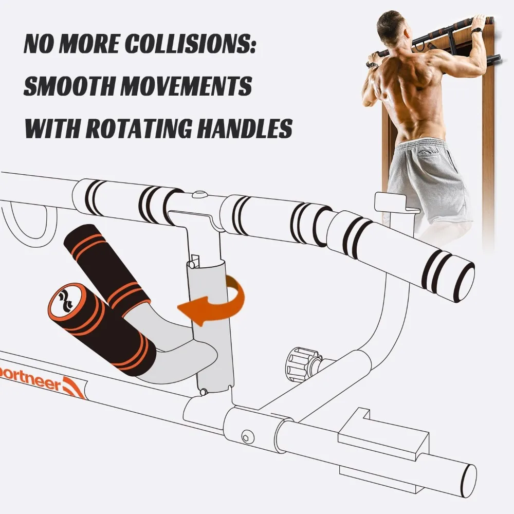 2025 ترقية مقبض قابل للطي المدخل سحب ما يصل بار، 440 رطل قدرة متعددة قبضة المنزل الصالة الرياضية قوة المدرب للياقة البدنية في الأماكن المغلقة #3