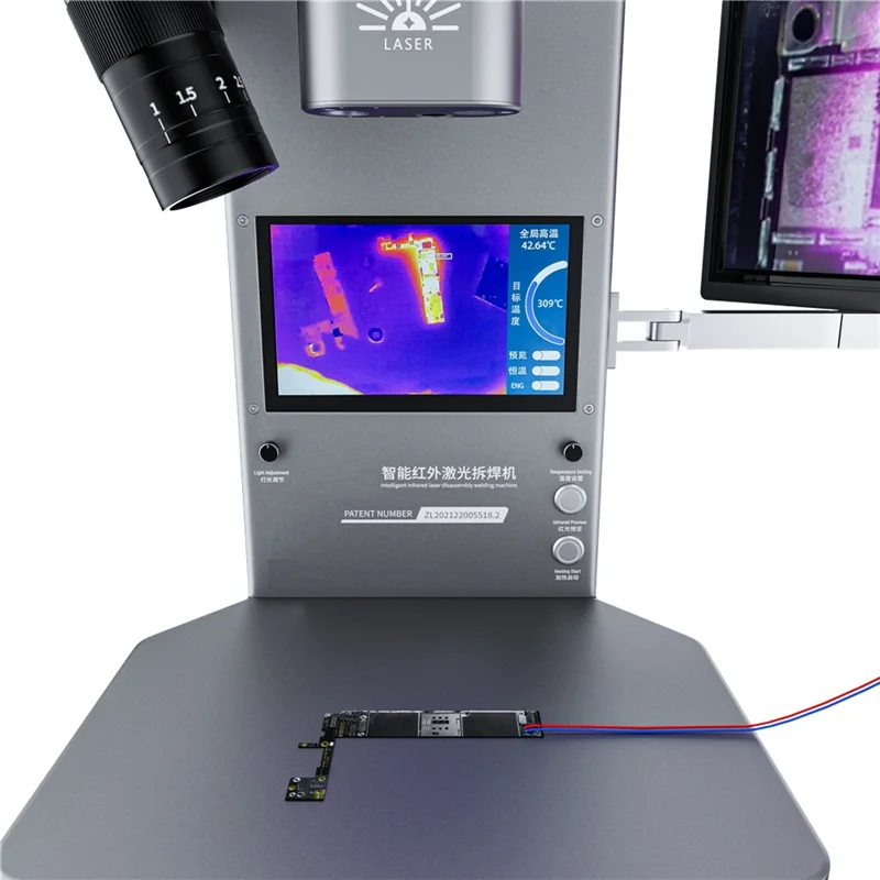 LY IR-777 Mini 2 In 1 analizzatore di termocamera intelligente a infrarossi stazione di rilavorazione BGA riscaldamento Laser integrato De-saldatura