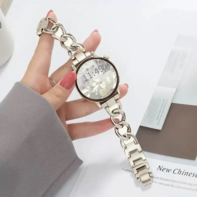 Металлический Ремешок Для Huawei Watch GT4 41 мм, браслет из нержавеющей стали для Samsung Galaxy Watch 6/5/4 44/40 мм, Garmin, 18 мм 20 мм 22 мм