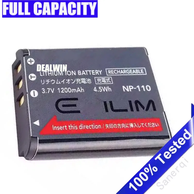 

Аккумулятор NP-110, 3,7 В для камеры CASIO EX-ZR10 ZR15 ZR20 EX-Z2000 Z2200 Z2300 Z3000, литиевая аккумуляторная батарея Bateria