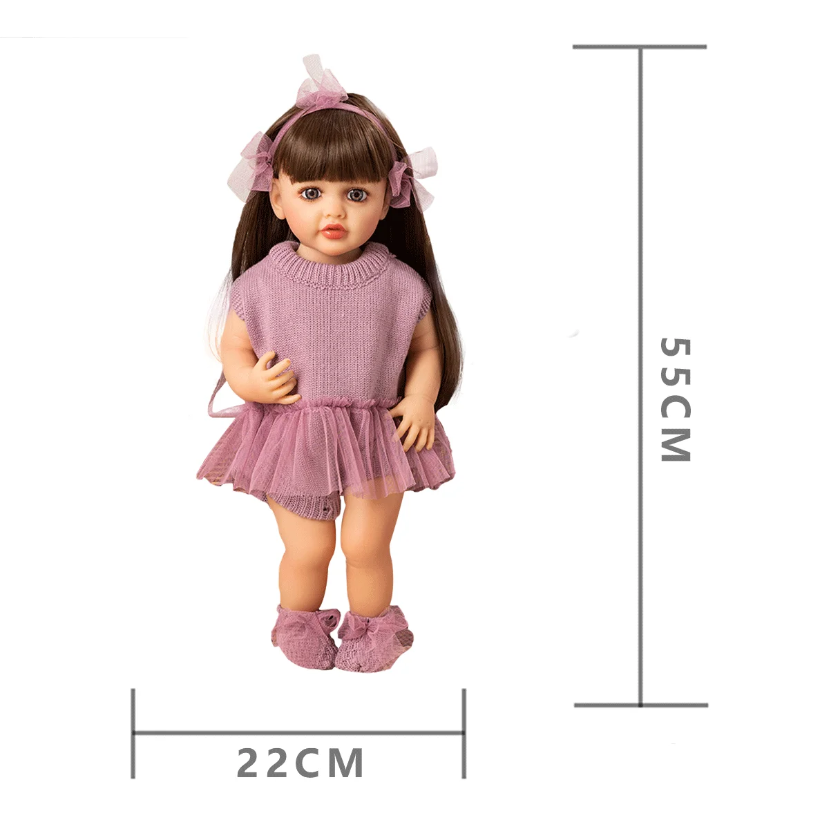 Fashion Doll Clothes for 22inch Reborn Doll 55cm Baby Reborn Clothes Accessories Girls Kids Doll Dress Up DIY Toy Birthday Gifts