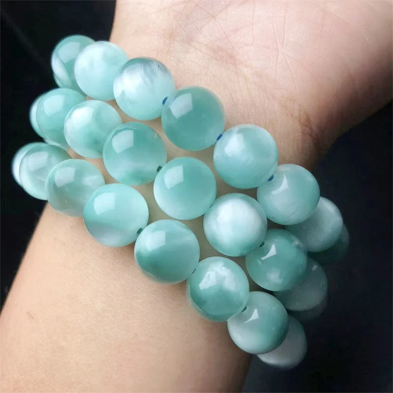 

Natural Green Larimar Bracelet Fashion Gemstone Crystal Jewelry Bangle Fashion Women Healing Holiday Gift 1PCS