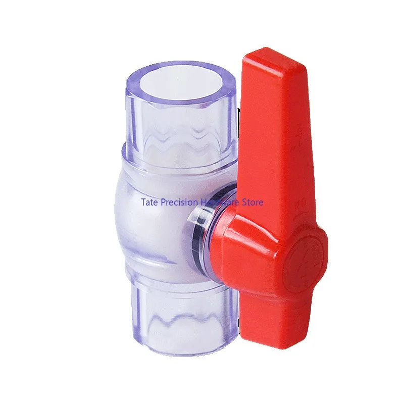1pc 20~63mm Translucent Blue UPVC Pipe Ball Valve For Garden Irrigation Aquarium Water Pipe Controller Fish Tank Hose Valve