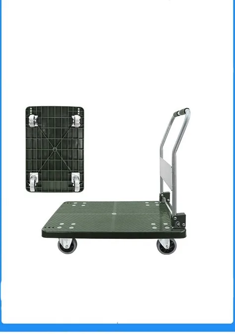 China manufacture Load Industrial Stainless steel Flatbed Cart Heavy Duty Platform Cargo Trolley carretillas