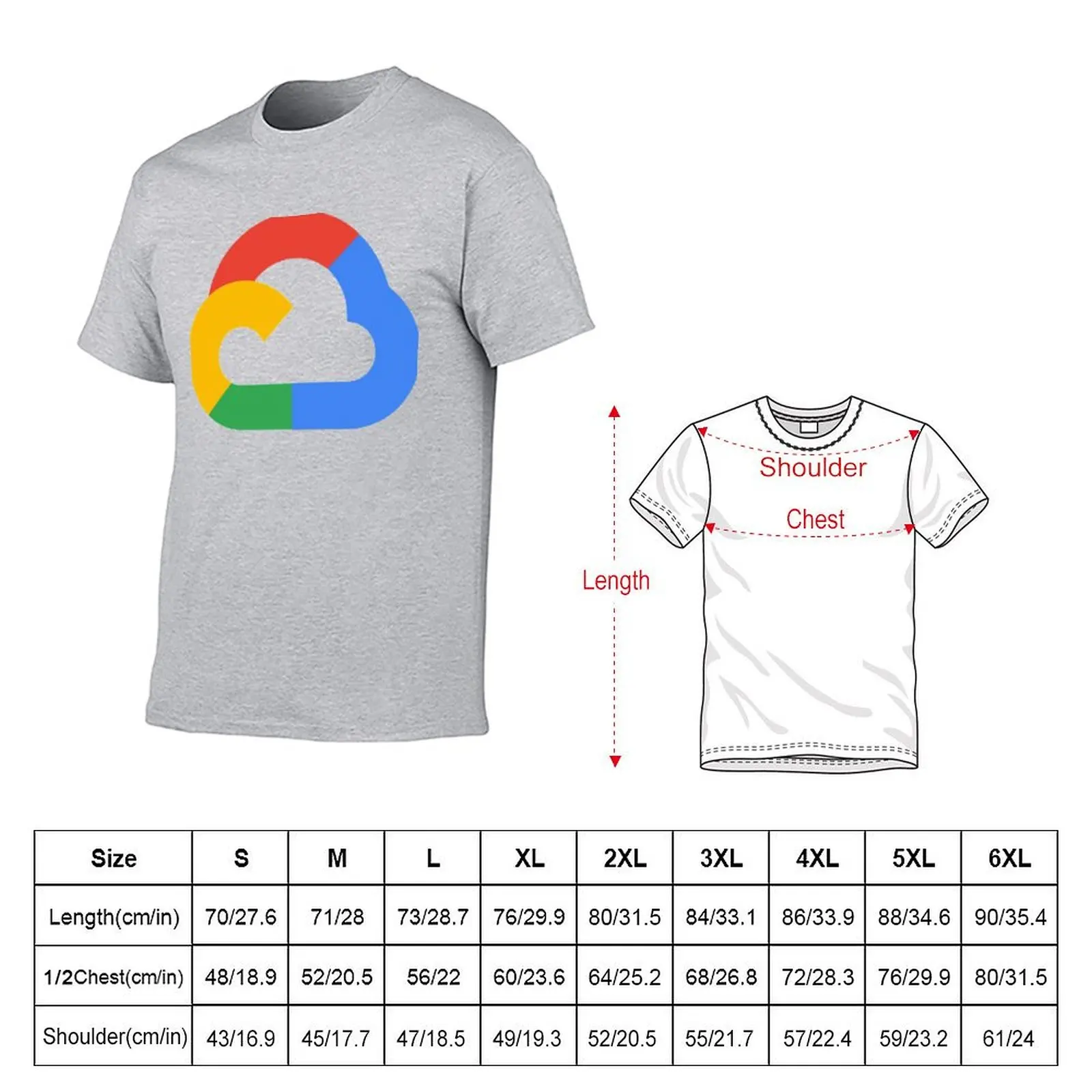 Google Cloud T-shirt kawaii clothes tees vintage quick-drying Men's clothing