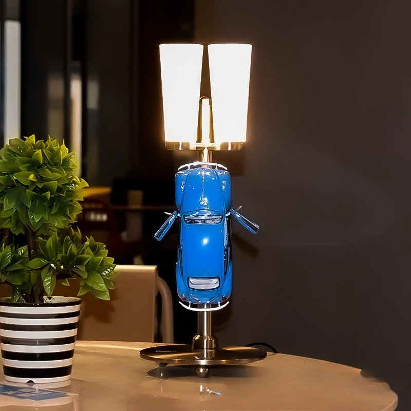 Car model table lamp Simple modern style creative ornament Bedroom hotel decorative table lamp