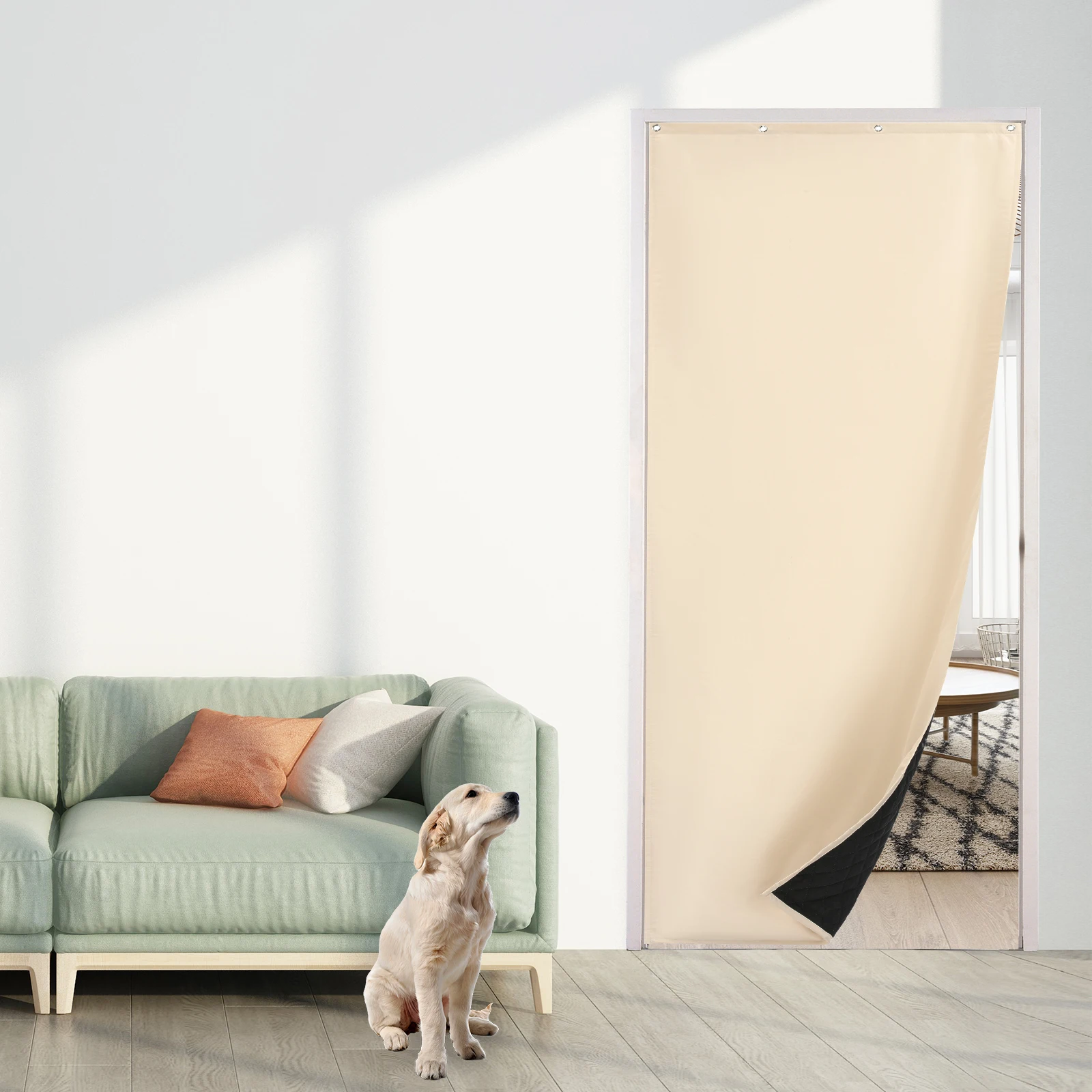 

Winter Insulation Waterproof Door Screen Window Thermal Insulation Curtain Suitable For Living Room Bedroom Wind Resistant Panel