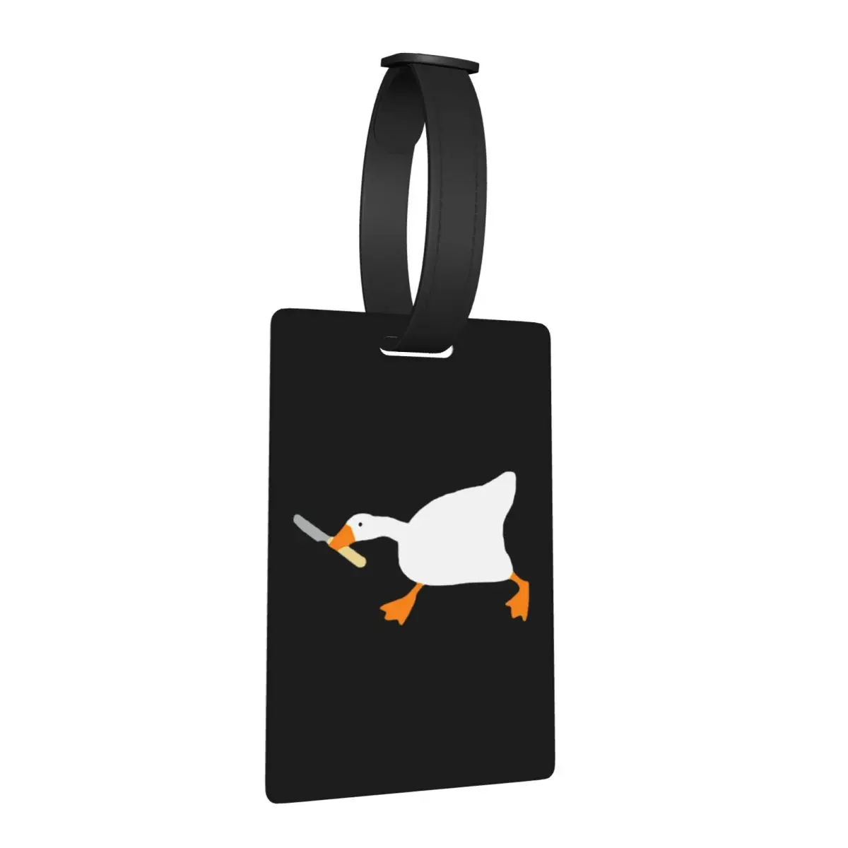 

Goose With Knife - Peace Was Never An Option Luggage Tags Suitcase Travel Baggage Boarding Tag Label Holder ID Name Address
