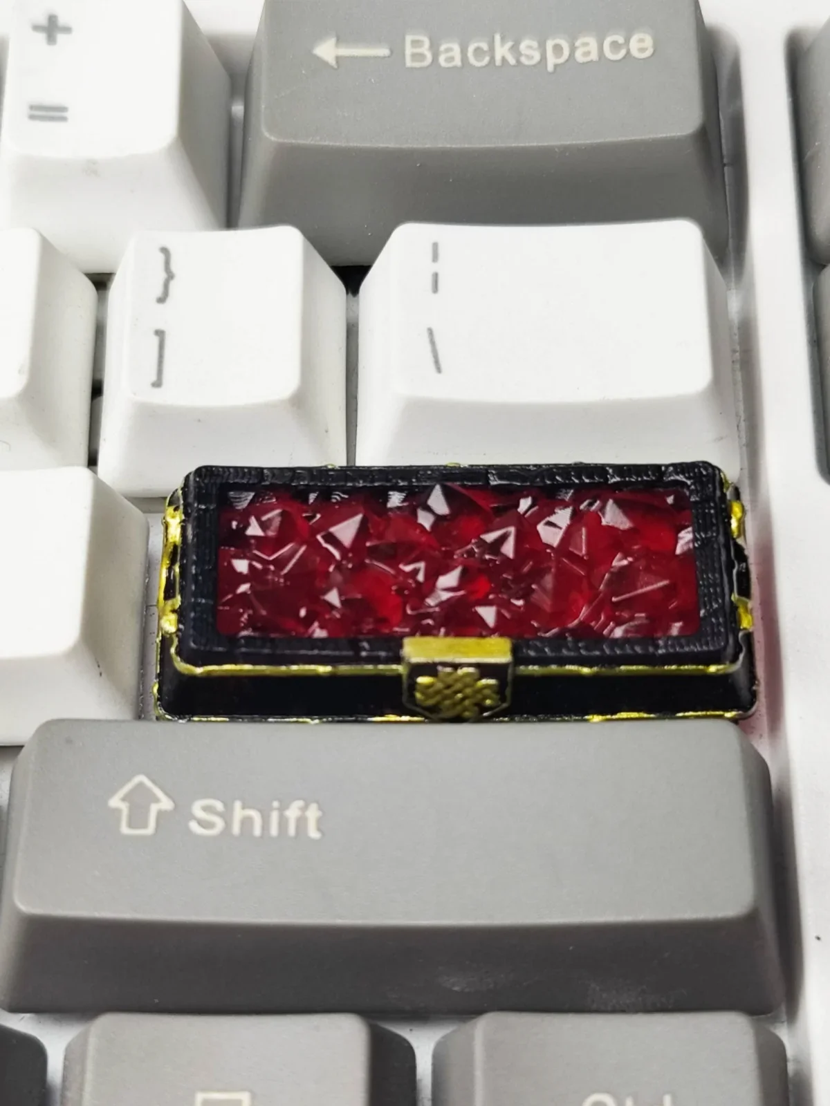 SL Keycaps Center Keycaps Flame Crystal Resin Keycaps Light Transparent Keycap For Mechanical Keyboard Pc Gamer Accessories Gift