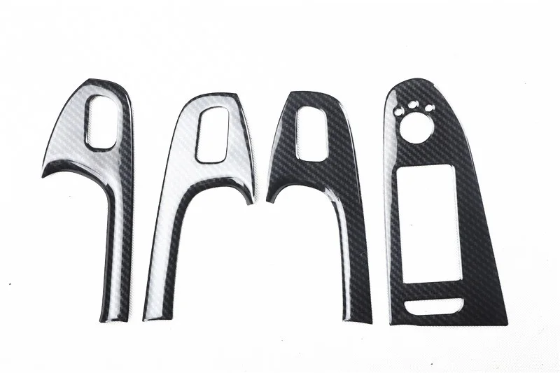 LHD RHD For Audi A4 A5 B8 2009-2016 abs carbon fiber Car Door Armrest Window Lift Switch Cover Trim Styling Moldings 4pcs - view 6