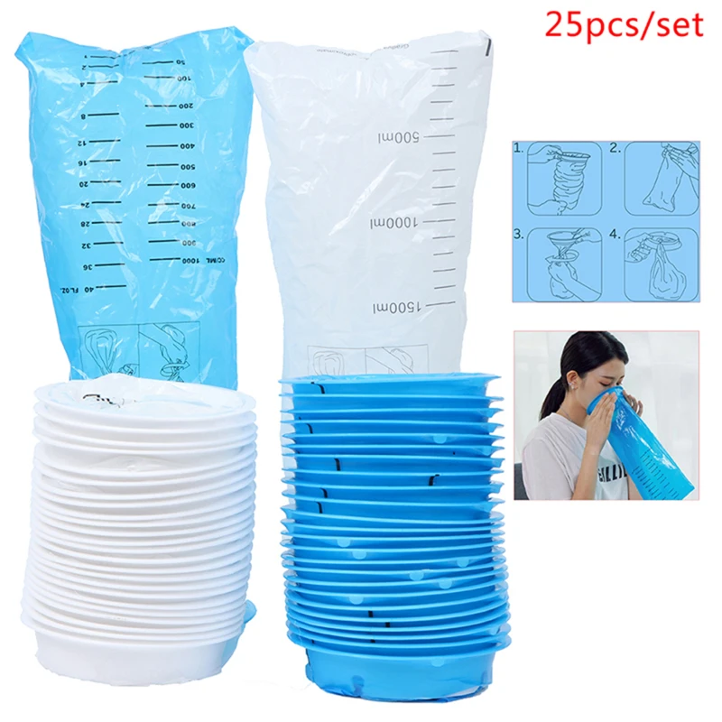 Large Capacity Vomit Bag Cleaning Hygienic  School Hotel Travel Disposable Nausea Sickness Car Airplane Emesis Bag