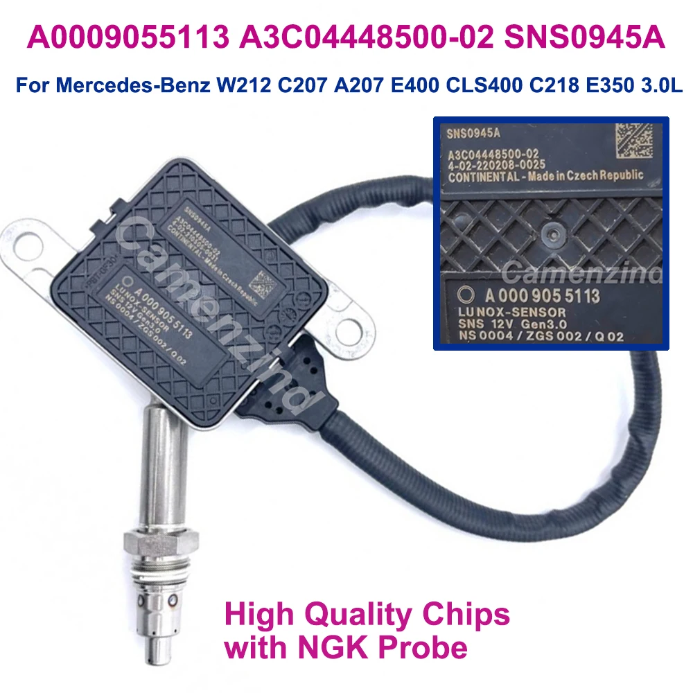 

New A0009055113 A3C04448500-02 Continental Nitrogen Oxygen NOx Sensor SNS0945A 0009055113 For Mercedes-Benz W257 W213 W238 12V