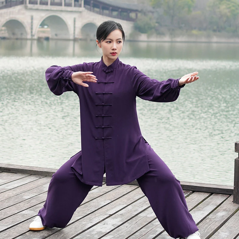 Unisex 2023 Spring Summer Autumn Hemp Tai Chi Set - Pearl-Like Finish & Gourd Buttons for Martial Arts Practice