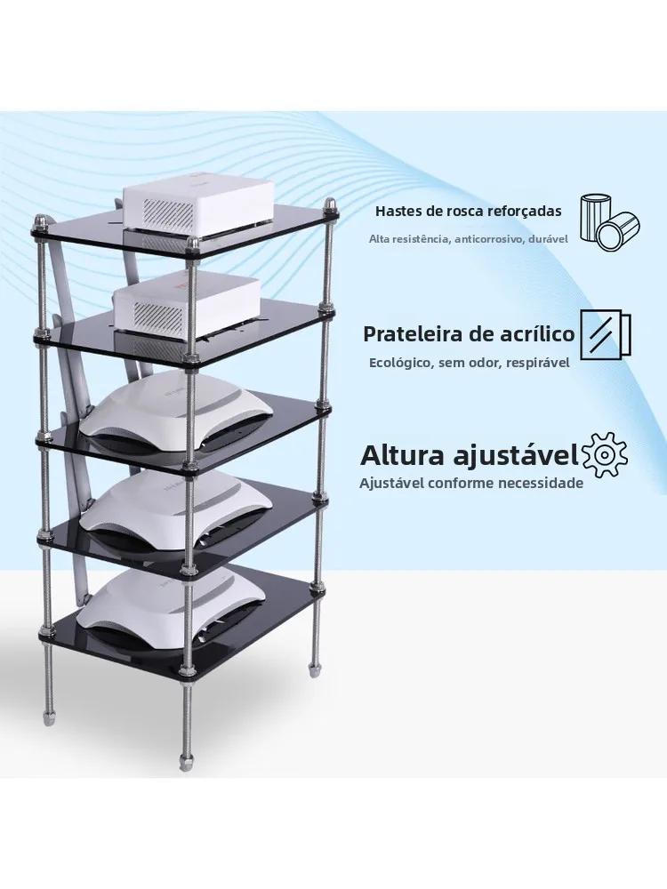 acrylic-router-stand-adjustable-height-up-down-space-layer-distance-customizable-diy-shelf-for-home-organization-storage