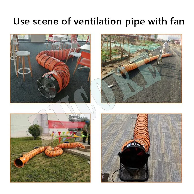 새로운 텔레스코픽 공기 덕트 광산 페인트 환기 파이프 고온 방지 PVC 캔버스 배기 팬 호스