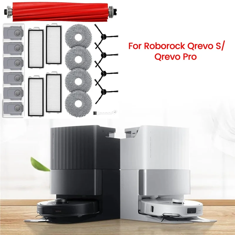 【قسيمة المستخدم الجديدة!】طقم ملحقات قطع الغيار لـ Roborock Qrevo S/Qrevo Pro، مكنسة كهربائية روبوتية