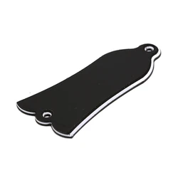 Black Bell Shape Guitar 2 Holes PVC Truss Rod Cover Plate Scroll Plate Gibson LP SG Flying V ES