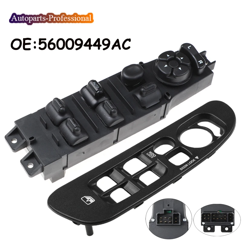 New Power Window Master Control Switch For XJ Series for Jeep Cherokee 4 Door 1997-2001 1998 1999 2000 56009449AC 68171681AA