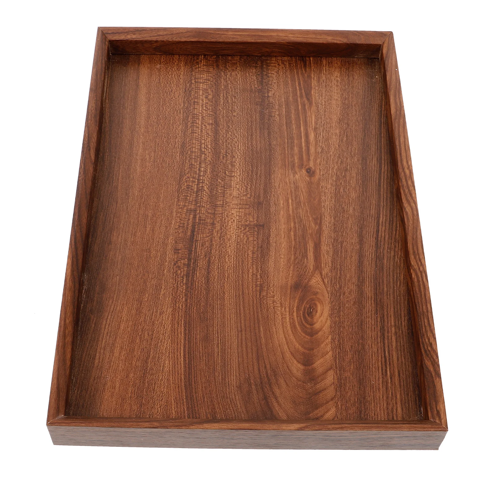 

Wooden Serving Tray Rectangle Fruit Plate Smooth Surface For Home Coffee Shop Table Decor Bread Cake Platter