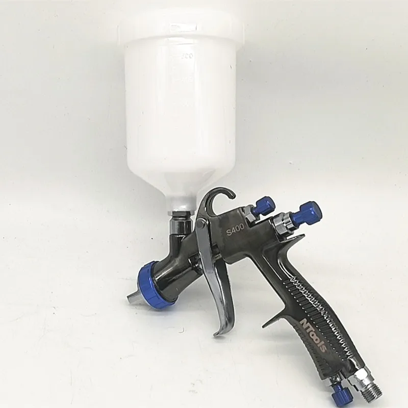 NTOOLS 1.3mm Auto Spray Gun High Atomization Gravity Feed Manual Pneumatic Paint Sprayer for Furniture Leather Sheet Metal