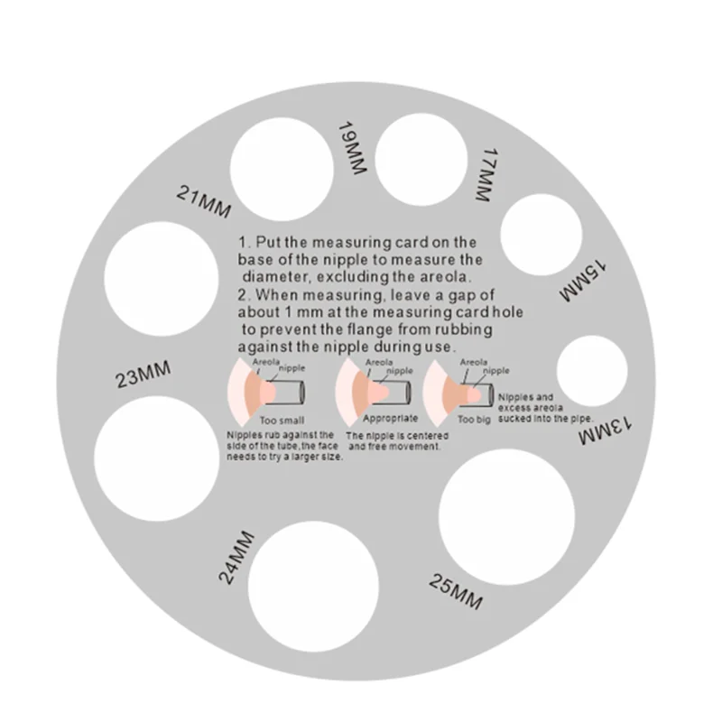 New Design selection tool nipple measurement Paper card nipple size measurement flange size measurement custom logo and Color