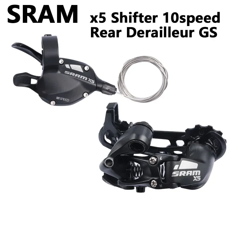 Sram-x5シフター,10s,リアディレイラーgs,ミディアムケージ,ブラック,1