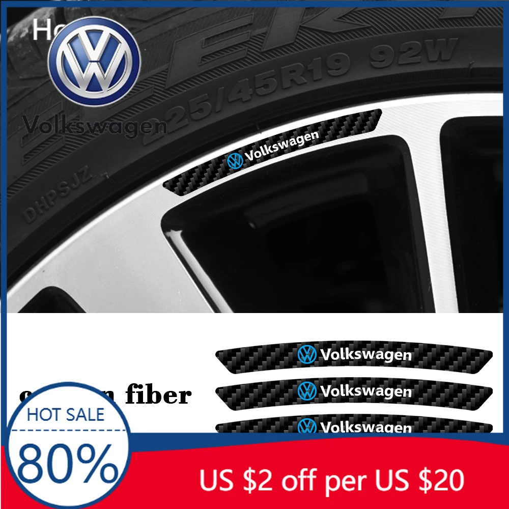 

Стержни клапанов, колпачки из углеродного волокна, наклейки на обод ступицы колеса автомобиля, наклейки для автодекора, наклейки, украшения для Volkswagen VW Polo Beetle Golf