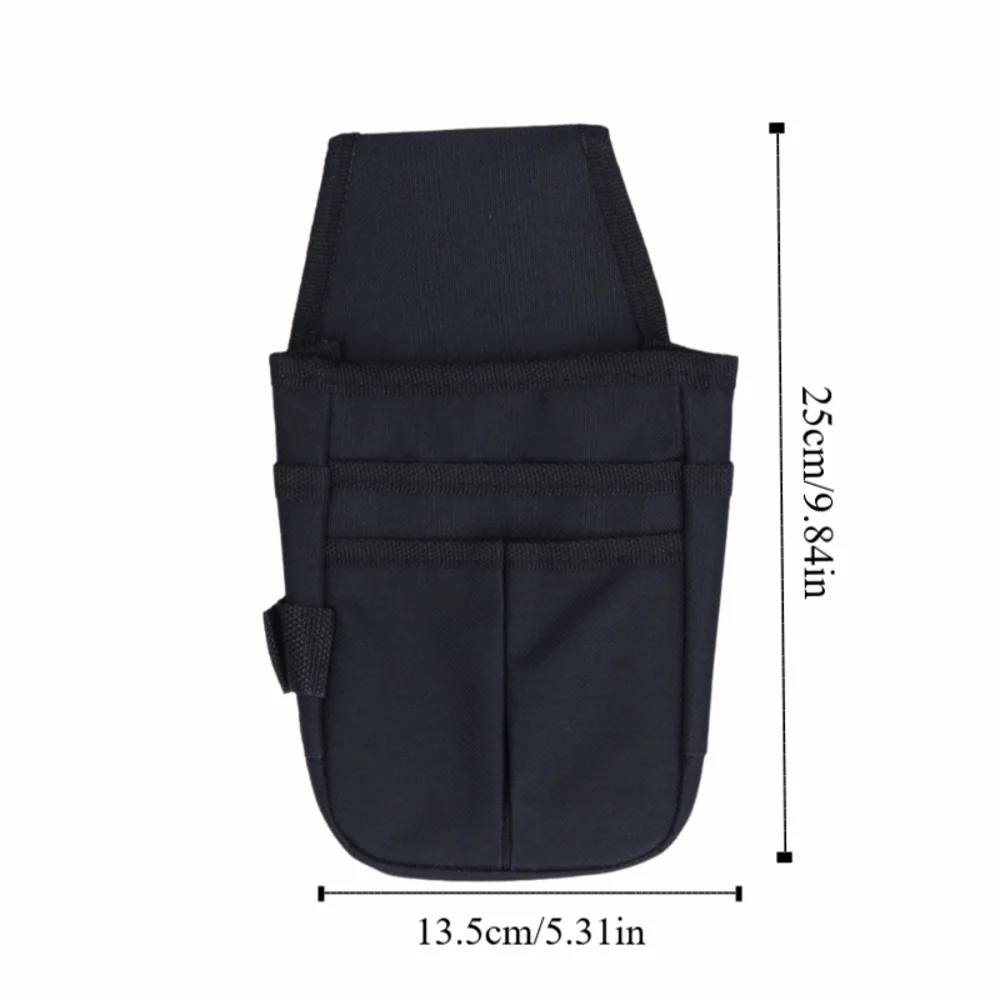 Multi Functional 600D Oxford Cloth Tool Waist Bag Multiple Pockets Black Tool Storage Bag Tool Pouch Mechanics Work