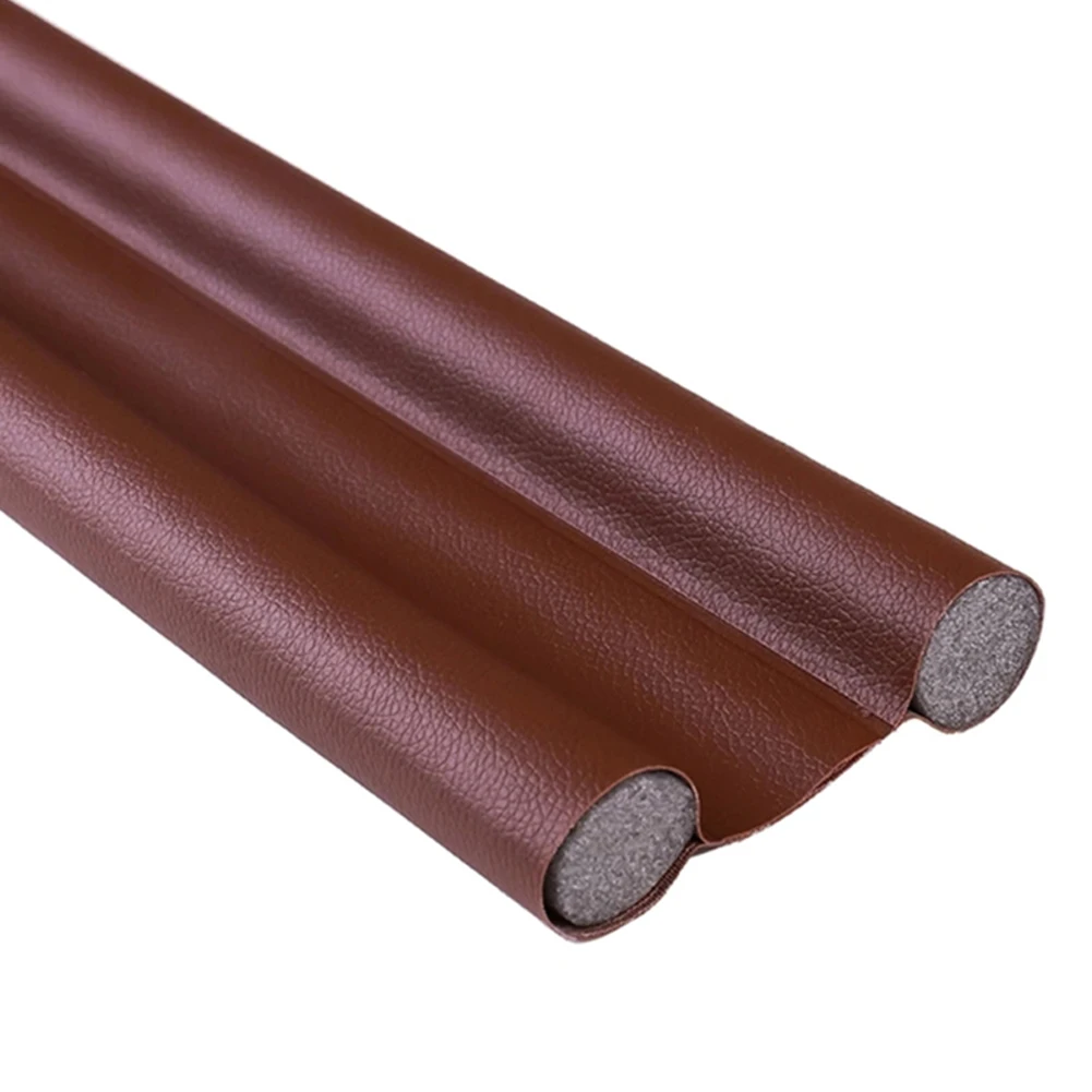 Tira de sellado de puerta de cuero, accesorios de sellado de 96cm/38 pulgadas, tapón, tira de dormitorio, espuma EPE + excluidor de cuero para mantener el calor