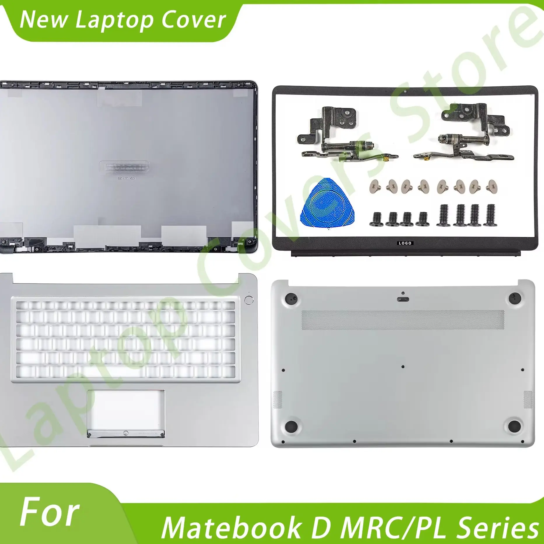 

New Laptop Covers For HUAWEI Matebook D MRC/PL Series MRC-W50/W60/W00 PL-W09 LCD Back Cover Front Bezel Hinges Top Replace