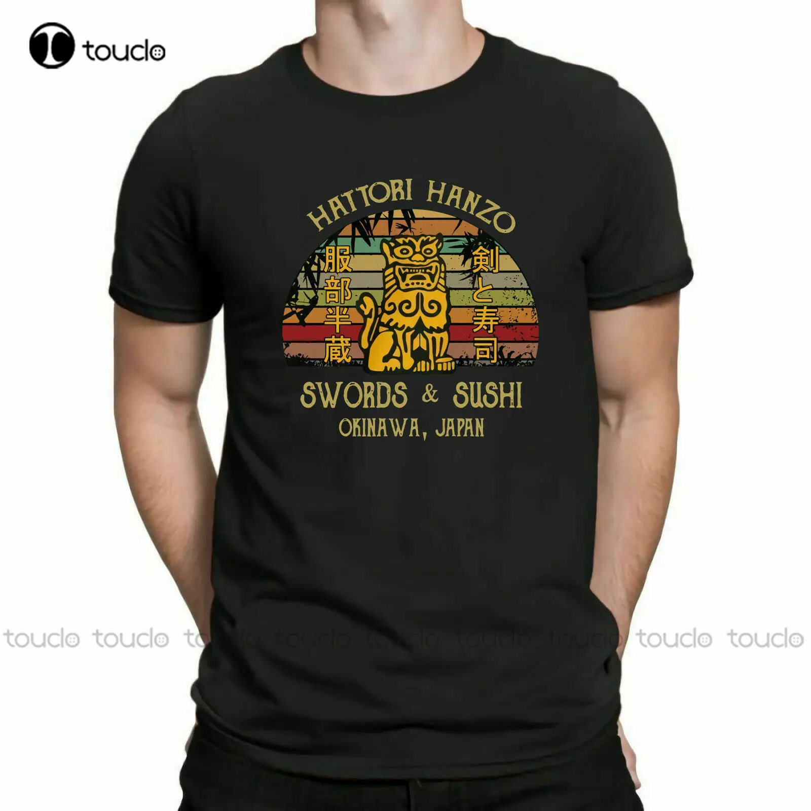 Hattori Hanzo Swords Sushi Okinawa Japan Vintage Retro Men Cool Gift New Brand-Clothing Fashion Cotton Graphic T Shirt