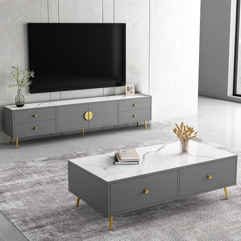 Storage Vintage Tv Stand Gray Elegant Modern Glamour Minimalist Display Cabinet Retro Unique Muebles Para El Hogar Furniture