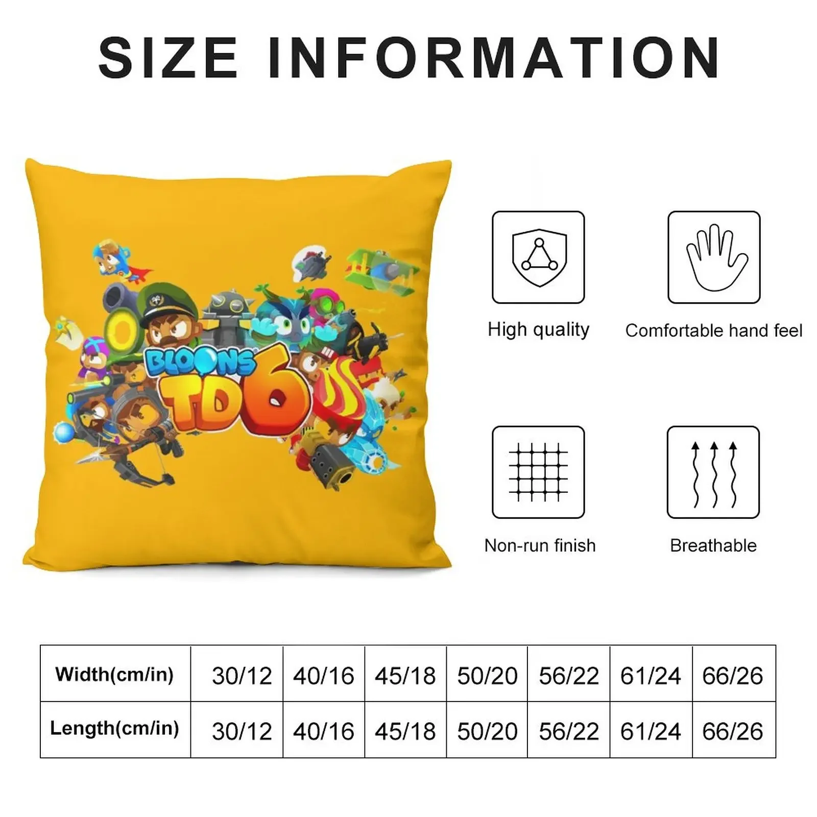 Bloons TD6 Throw Pillow Pillow Case Christmas anime girl pillow