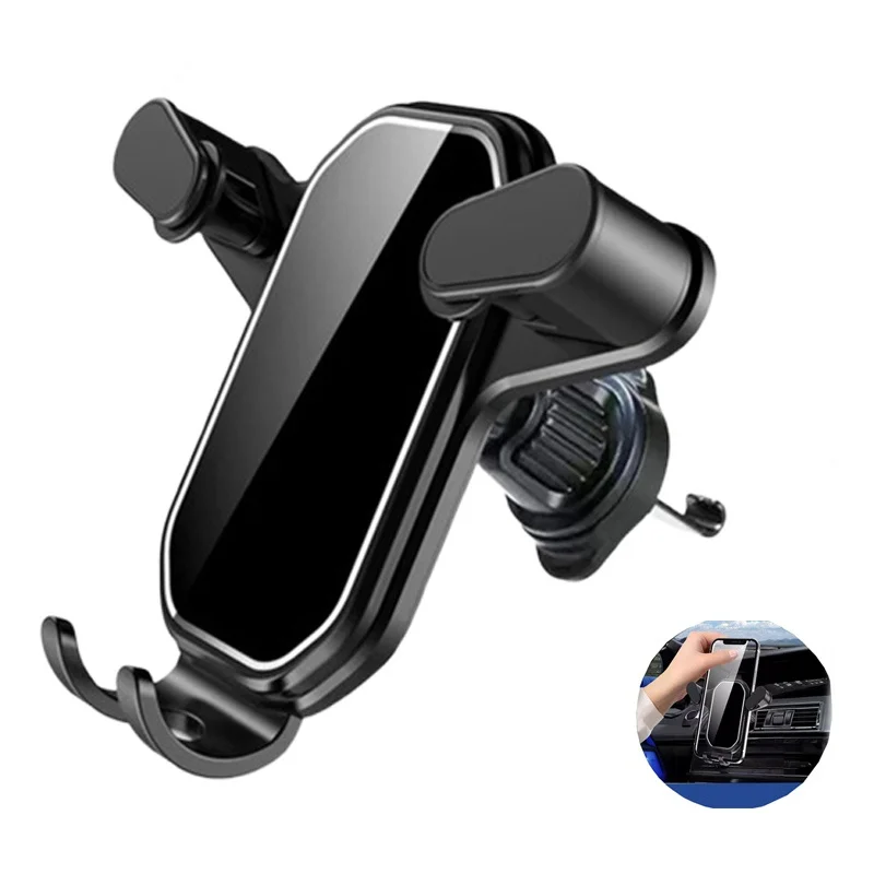 

Gravity Car Phone Holder With Hook Car Air Vent Clip Mount Smartphone Stand GPS Support In Car For iPhone Samsung Huawei Xiaomi