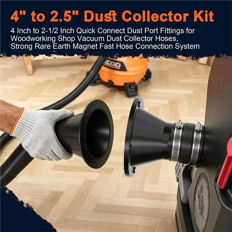 [B17B!】 Magnetic Dust Collector Fittings Dust Collector Kit Vacuum & Dust Collector Parts
