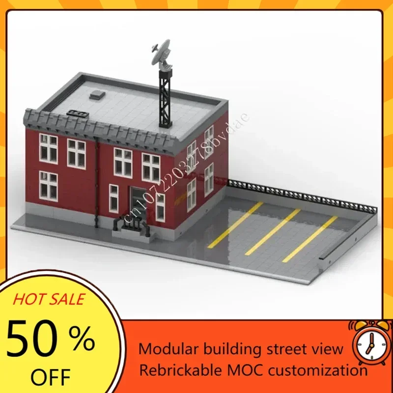 

2223 шт. полицейский участок MOC, креативная модель с видом на улицу, пазлы на заказ, архитектура, сделай сам, образовательная сборная модель, рождественские игрушки, подарки