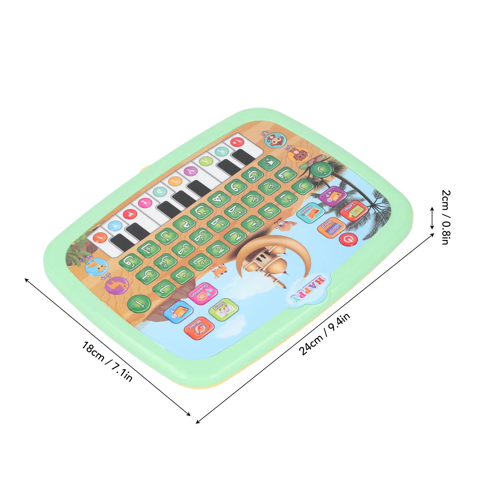 ZK20 Macchina per la lettura dell'apprendimento arabo per bambini Giocattolo educativo intelligente 28 parole dell'alfabeto 10 numeri Apprendimento arabo elettronico