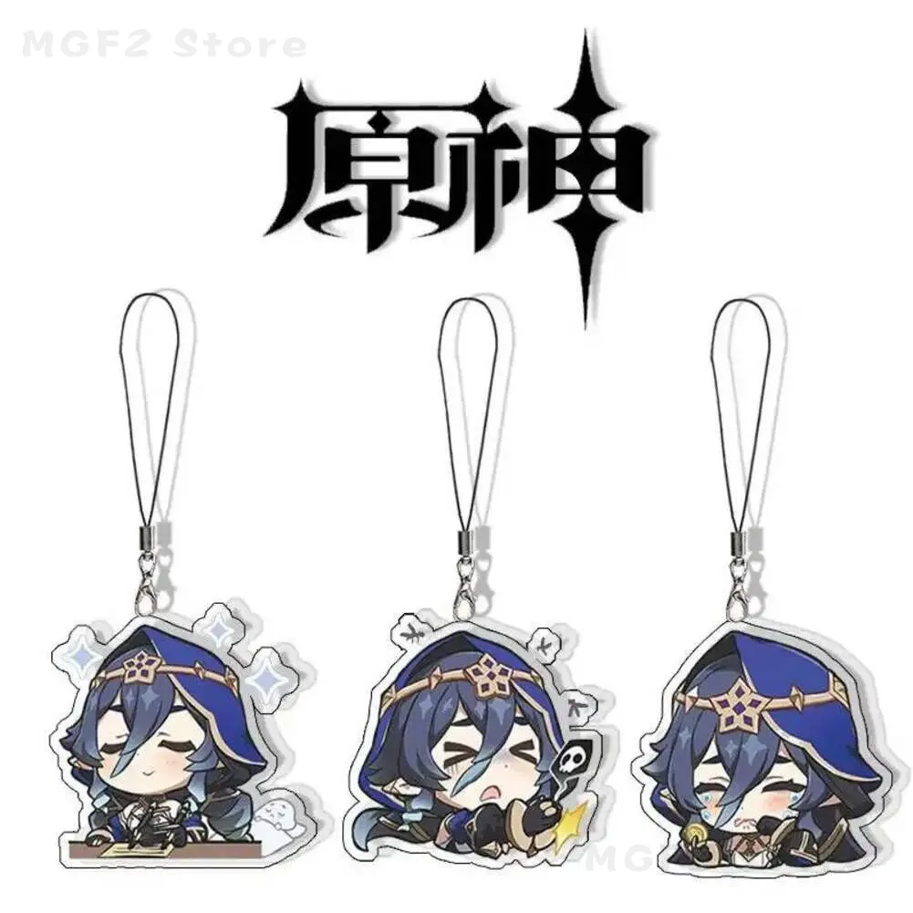 

Genshin 3Pcs Impact Layla For IPhone/Xiaomi/Huawei Mobile Phone Case Keychain Anime Key Chain Cover Gift Girls