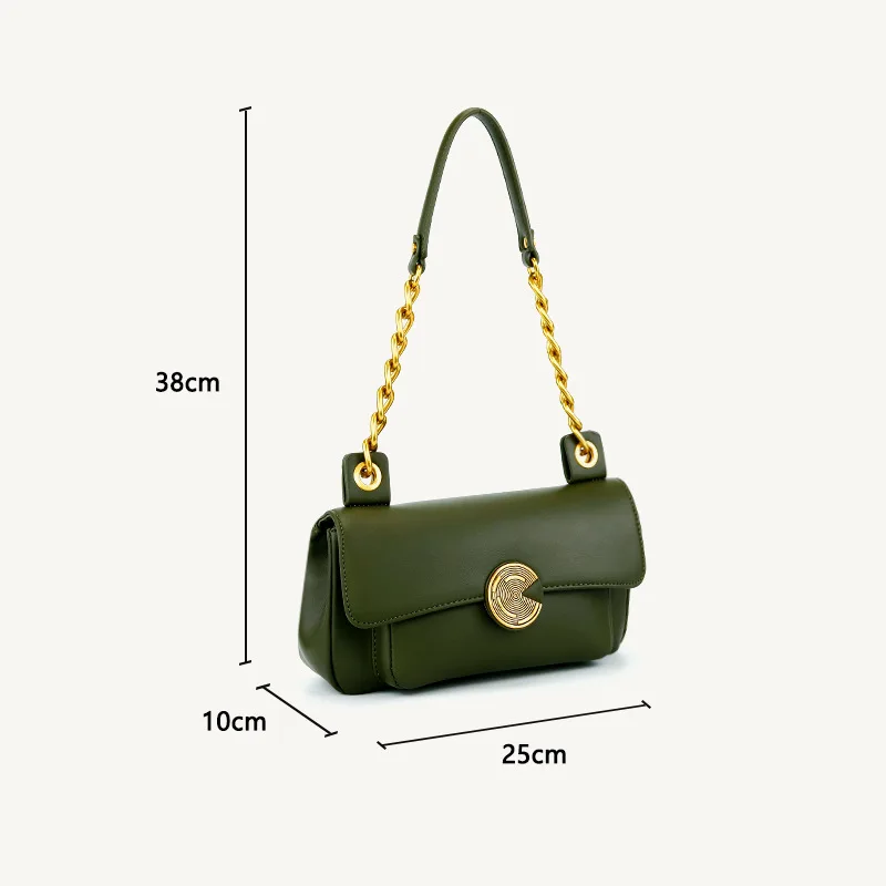 Hohe Qualität Einfache Kette Luxus Designer Damen Unterarm Schulter Kleine Quadratische Tasche Lässige Mode Umhängetasche Handtasche für Frauen