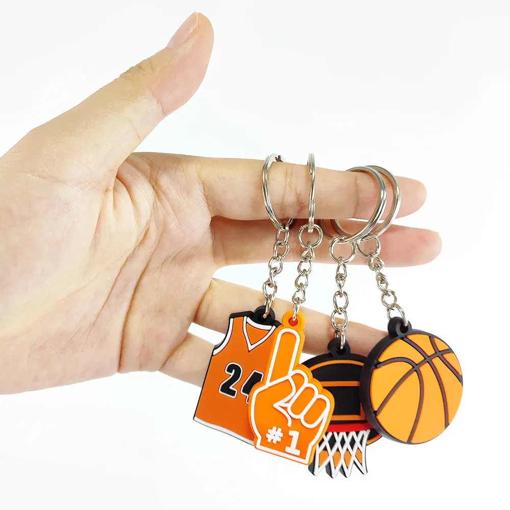 8 Pack Orange Basketball Keychains for Party Favors Party Bag Gift Fillers Kids Basketball Birthday Party Decorations Supplies